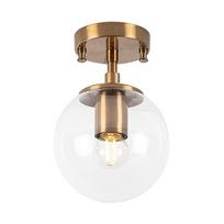 Žalvario spalvos lubinis šviestuvas ø 15 cm su stiklo gaubtu Atmaca – Opviq lights