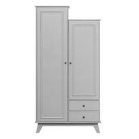 Vaikiška spinta šviesiai pilkos spalvos iš pušies masyvo 98x190 cm Lily – WOOOD