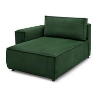 Modulinė sofa žalios spalvos iš kordinio velveto (su kairiuoju kampu) Nihad modular – Bobochic Paris