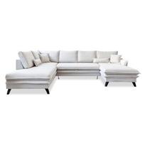 Šviesiai smėlio spalvos U formos sofa-lova Miuform Charming Charlie, kairysis kampas