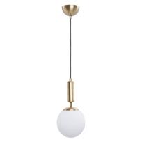 Kabantis šviestuvas baltos spalvos/auksinės spalvos ø 15 cm su stiklo gaubtu Monera – Squid Lighting