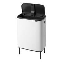 Iš plieno galima atidaryti palietus šiukšliadėžė baltos spalvos 60 l Bo Touch Bin Hi – Brabantia