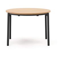Apvalios formos prailginamas valgomojo stalas natūralios spalvos su ąžuolo dekoro stalviršiu ø 90 cm Montuiri – Kave Home