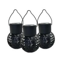 Lauko šviestuvai 3 vnt. saulės baterijos (aukštis 9 cm) – Garden Pleasure