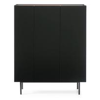Aukšta šoninė spintelė juodos spalvos iš ąžuolo 95x120 cm Arista – Teulat