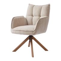 Kreminės spalvos iš audinio valgomojo kėdžių komplektas 2 vnt. Marilla – Unique Furniture