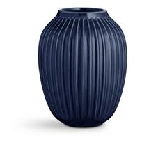 Tamsiai mėlyna akmens masės vaza Kähler Design Hammershoi, 25 cm aukščio