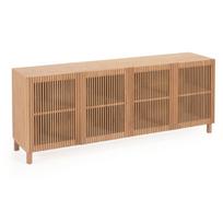 Žema šoninė spintelė natūralios spalvos iš ąžuolo 180x72 cm Beyla – Kave Home