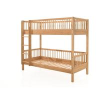 Dviauktė iš ąžuolo masyvo vaikiška lova natūralios spalvos 90x200 cm Forrest – Vipack