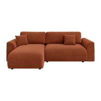 Sulankstoma kampinė sofa raudonos plytų spalvos (kintama) Lorine – Ropez