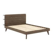 Rudos spalvos dvigulė lova su grotelėmis 180x200 cm Retreat - Karup Design