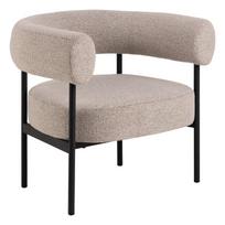 Smėlio spalvos krėslas iš boucle Oakfield – Actona