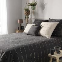 Lovatiesė antracito spalvos 180x220 cm Fileo – douceur d'intérieur