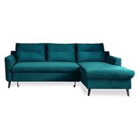 Turkio spalvos aksominė kampinė sofa Miuform Stylish Tent, dešinysis kampas