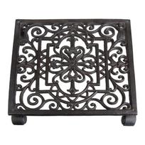 Iš metalo mobilus stovas gėlių vazonui Ornament – Esschert Design