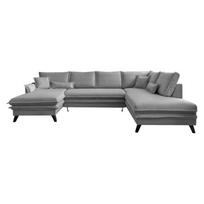 Pilka U formos sofa-lova Miuform Charming Charlie, dešinysis kampas