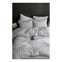 Dvigulė/itin ilga patalynė baltos spalvos su paklode/4 dalių 200x220 cm Geometric – Mila Home