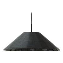 Juodos spalvos iš dirbtinio rotango šviestuvo gaubtas ø 70 cm Saranella – Kave Home