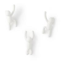 3 plastikinių kabliukų rinkinys Buddy - Umbra