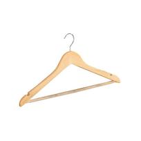 8 medinių drabužių pakabų rinkinys Wenko Shaped Hanger Eco