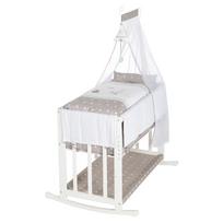 Lopšys baltos spalvos su sandėliavimo vieta/su baldakimu 90x45 cm Indibär – Roba