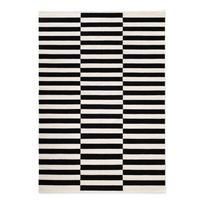 Apverčiamas/rankų darbo iš vilnos kilimas juodos ir baltos spalvos 120x180 cm Donna – Hanse Home