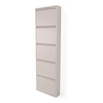 Taupe spalvos iš metalo atlenkiama spintelė batams 50x169x15 cm Billy – Spinder Design