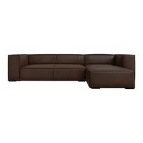 Tamsiai ruda odinė kampinė sofa (dešinysis kampas) Madame - Windsor & Co Sofas