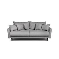 Pilkos spalvos iš kordinio velveto sulankstoma/su sandėliavimo vieta sofa 215 cm Bjork – Bonami Selection