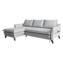 Šviesiai pilka sofa-lova Miuform Charming Charlie, kairysis kampas