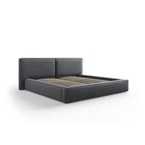 Dvigulė lova tamsiai pilkos spalvos audiniu dengta su sandėliavimo vieta su lovos grotelėmis 180x200 cm Arendal – Cosmopolitan Design