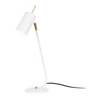 Baltos spalvos stalinis šviestuvas (aukštis 55 cm) su metaliniu gaubtu Sivani – Opviq lights