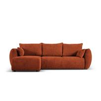 Kampinė sofa oranžinės spalvos (su kairiuoju kampu) Matera – Cosmopolitan Design