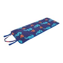 Mėlynos spalvos sodo kėdės paminkštinimas šezlongui 52x148 cm Seahorse – B.E.S.