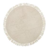 Smėlio spalvos vilnonis kilimas Bloomingville Nature, ⌀ 110 cm