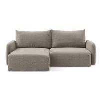 Smėlio spalvos sulankstoma/su sandėliavimo vieta kampinė sofa (su kairiuoju kampu) Kalena – Makamii