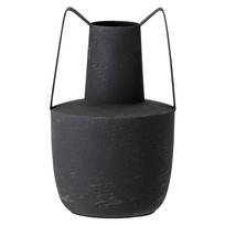 Juoda metalinė vaza Bloomingville Itamar, aukštis 20,5 cm