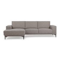 Kampinė sofa pilkos spalvos/rudos spalvos (su kairiuoju kampu) Copenhagen – Scandic