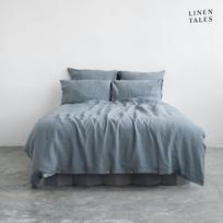 Šviesiai mėlyna lininė dvigulė paklodė 200x220 cm - Linen Tales
