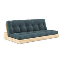 Sulankstoma sofa iš kordinio velveto mėlynos spalvos 196 cm Base – Karup Design