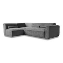 Kampinė sofa pilkos spalvos (su kairiuoju kampu) Flex Felix – Miuform