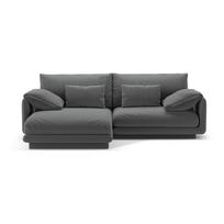 Kampinė sofa tamsiai pilkos spalvos (su kairiuoju kampu) Torino – Micadoni Home