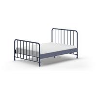 Iš metalo dvigulė lova mėlynos spalvos su lovos grotelėmis 140x200 cm BRONXX – Vipack