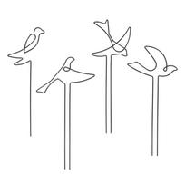 Iš metalo augalų atrama 4 vnt. Bird – Esschert Design