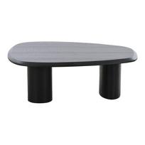 Kavos staliukas juodos spalvos su uosio dekoro stalviršiu 78x96 cm Tirano – House Nordic