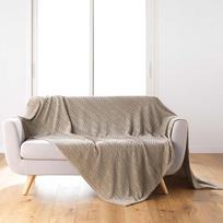 Iš mikroflanelės lovatiesė šviesiai rudos spalvos 180x220 cm Arya – douceur d'intérieur