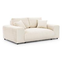 Kreminės spalvos iš kordinio velveto sofa 178 cm Justin – Ropez