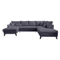 Atracito pilkos spalvos U formos sofa-lova Miuform Charming Charlie, dešinysis kampas