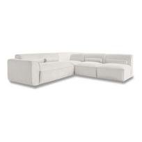Kampinė sofa kreminės spalvos (su dešiniuoju kampu) Flex Felix – Miuform