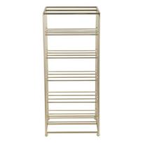 Auksinės spalvos iš metalo vyno lentyna butelių skaičius 10 25x57x22,5 cm Dual Floor – PT LIVING